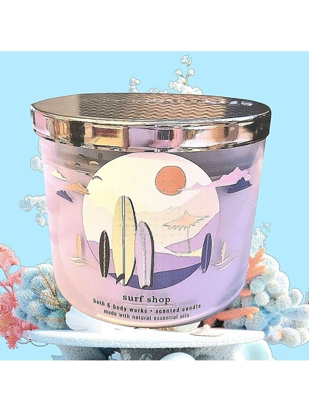 SURF SHOP 3-WICK CANDLE BY BATH AND BODY WORKS